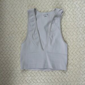 Urban Outfitters Light Gray Ribbed Tank Top